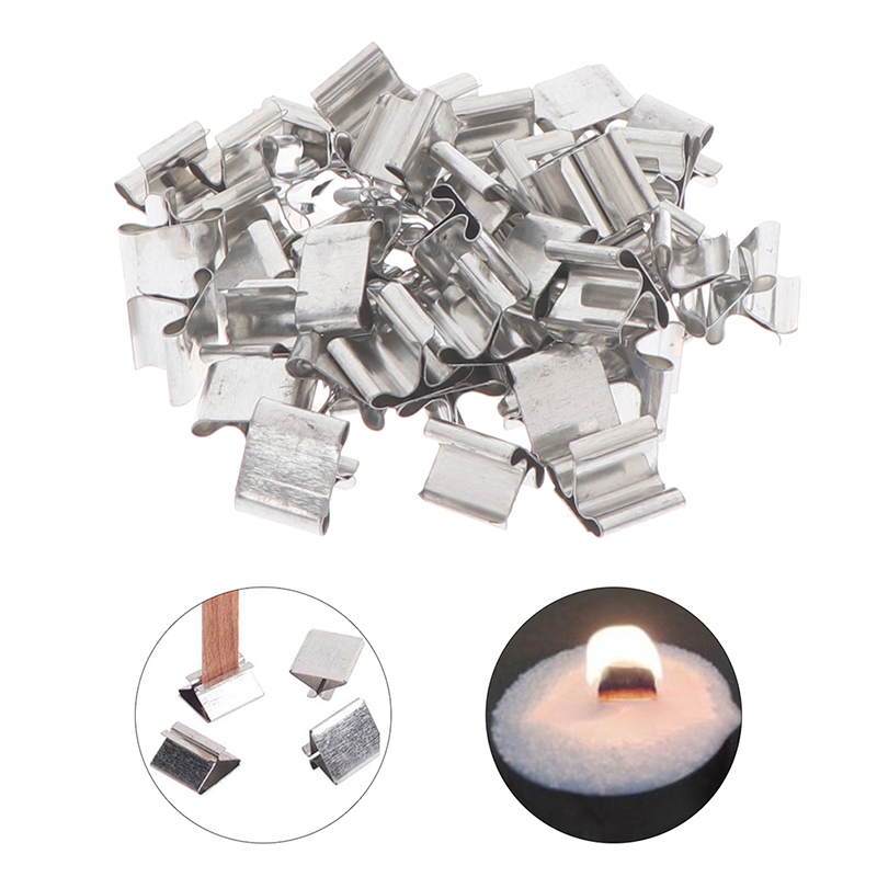 Candle Making Diy - 50pcs Wood Candle Wicks Base Clip