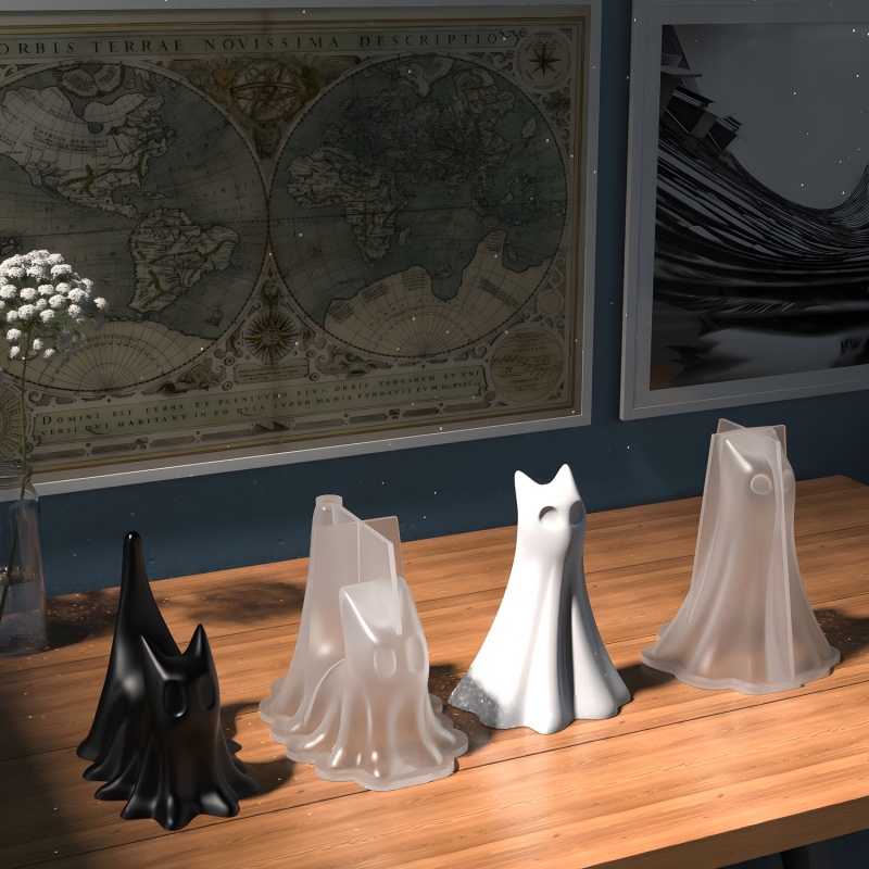 Ghost Cat Halloween Desktop Or - đánh giá và giá Candle Making Equipment