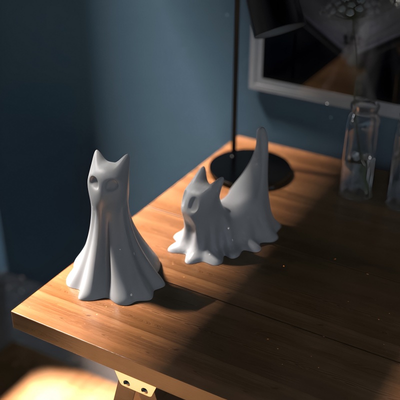 Ghost Cat Halloween Desktop Or - đánh giá và giá Candle Making Equipment