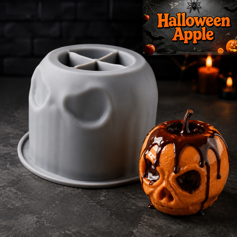Halloween skull apple silicone - đánh giá và giá Candle Making Easy