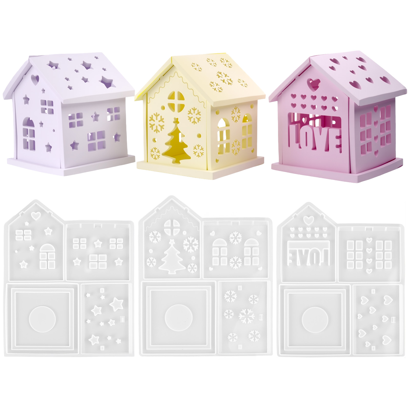 3D House Silicone Mold DIY Chr - đánh giá và giá Candle Making Equipment