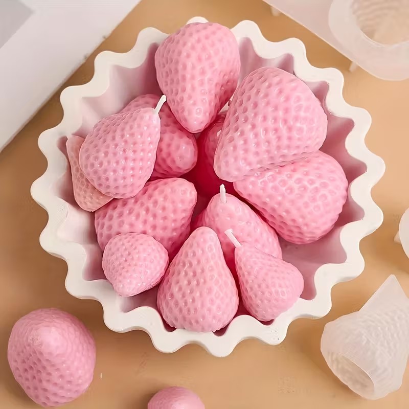 Strawberry Silicone Candle Mol - đánh giá và giá Candle Making Equipment