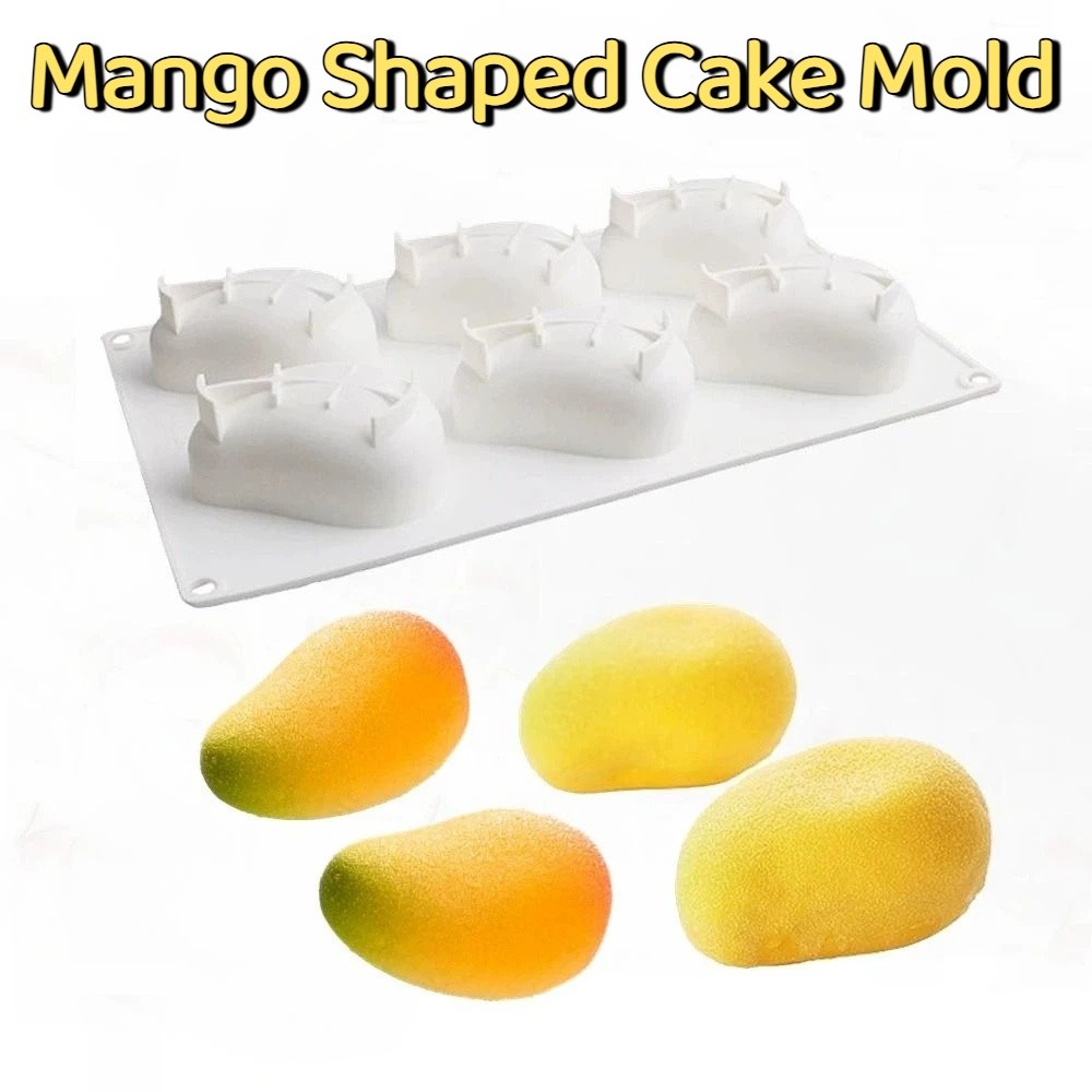 6 Cavity Mango Shaped Cake Mol - đánh giá và giá Candle Making Equipment