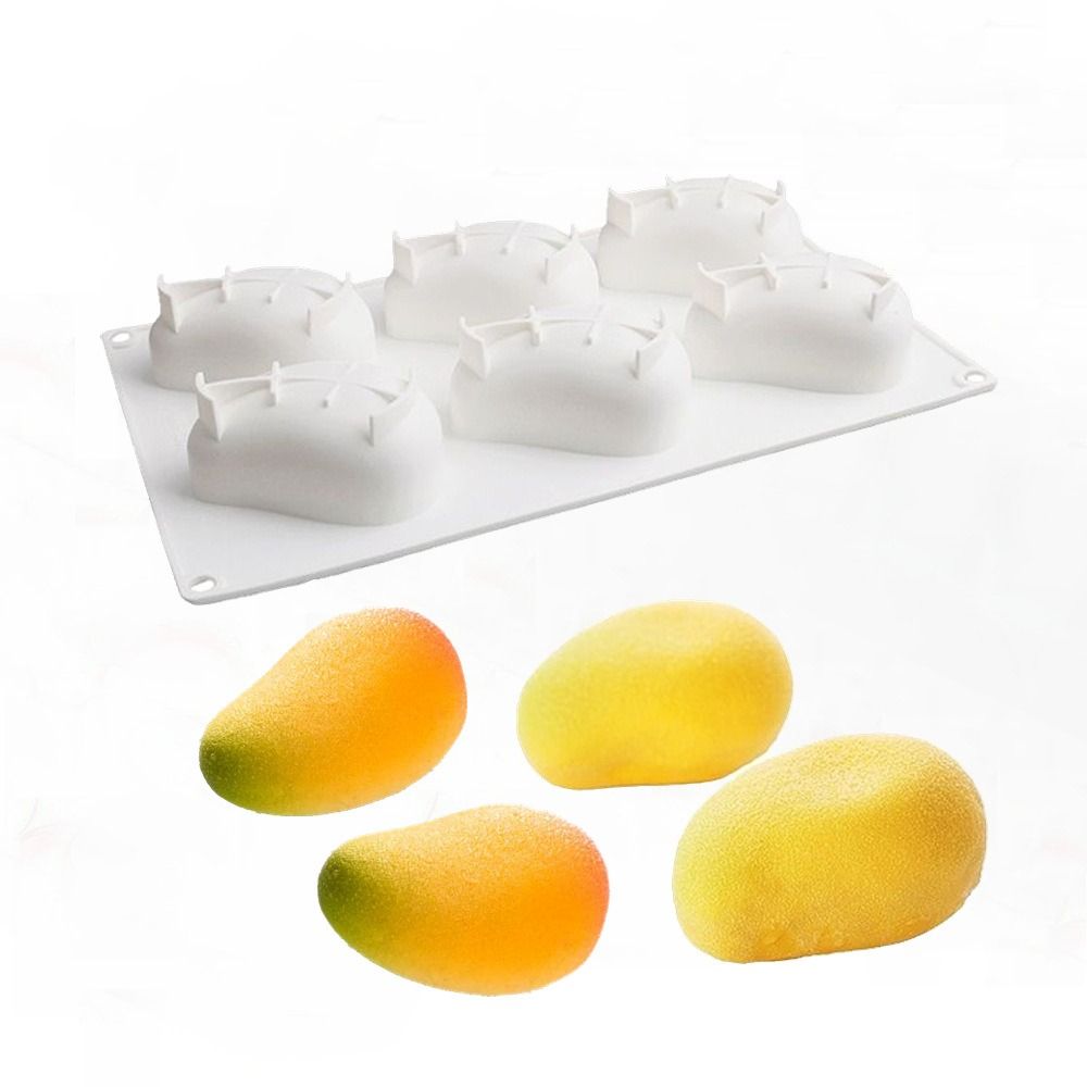 6 Cavity Mango Shaped Cake Mol - đánh giá và giá Candle Making Equipment