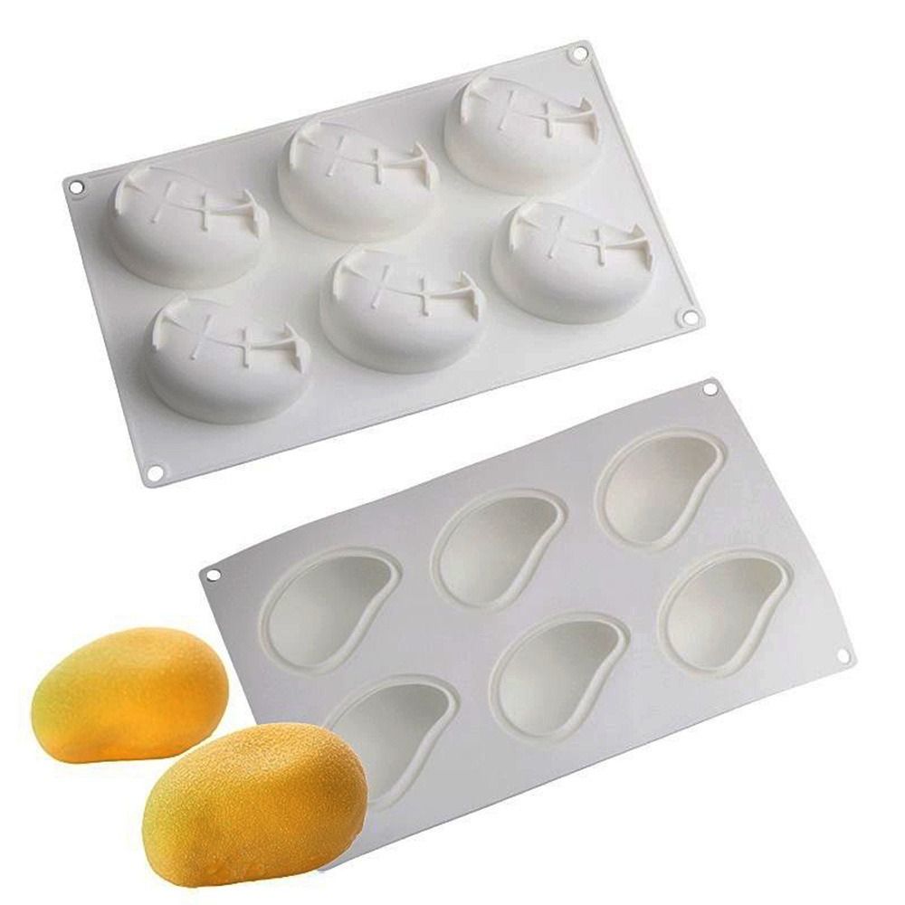 6 Cavity Mango Shaped Cake Mol - đánh giá và giá Candle Making Equipment