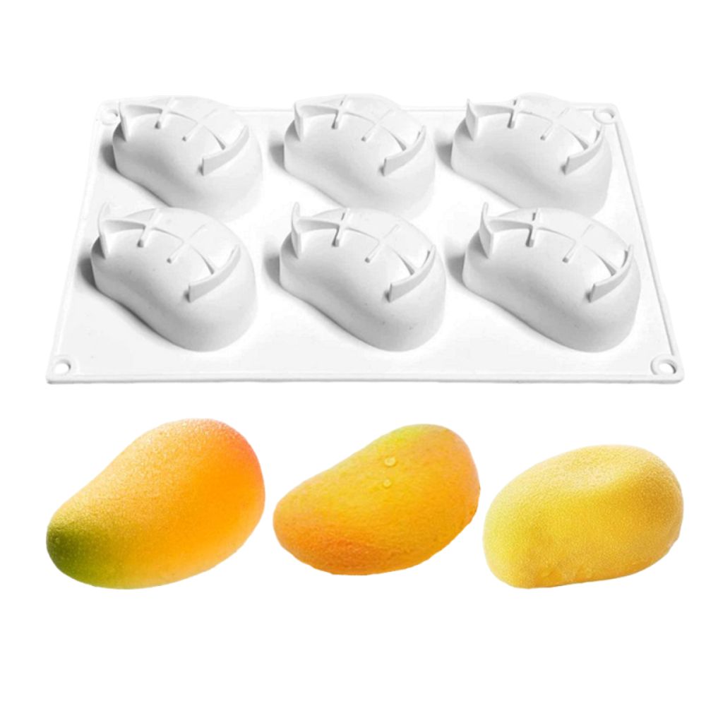 6 Cavity Mango Shaped Cake Mol - đánh giá và giá Candle Making Equipment