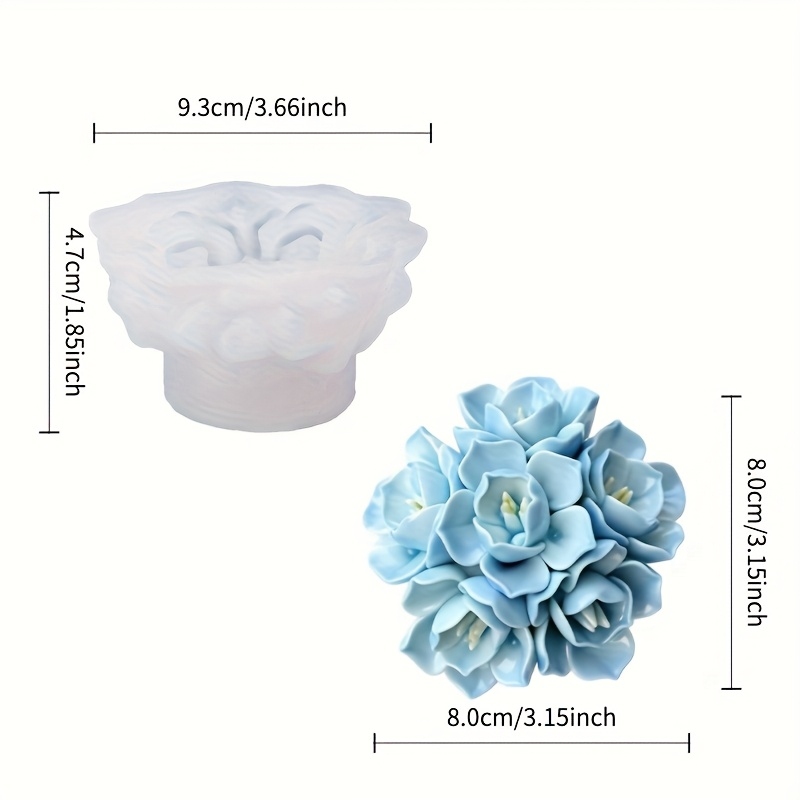 1 Hydrangea Candle Silicone Mo - đánh giá và giá Candle Making Equipment