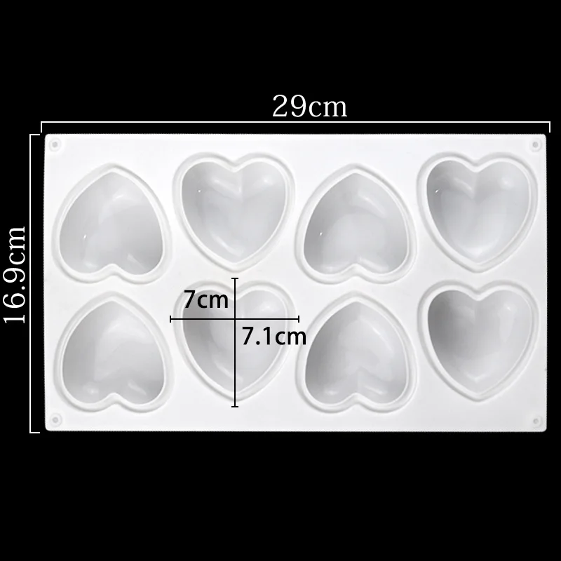 Love Heart Silicone Soap Mold  - đánh giá và giá Candle Making Easy