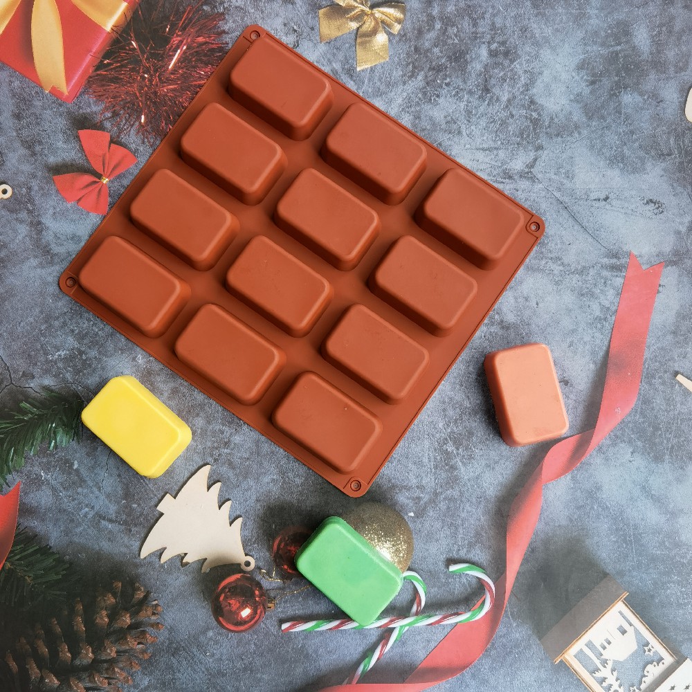 12 Cavity Square Silicone Soap - đánh giá và giá Candle Making Easy