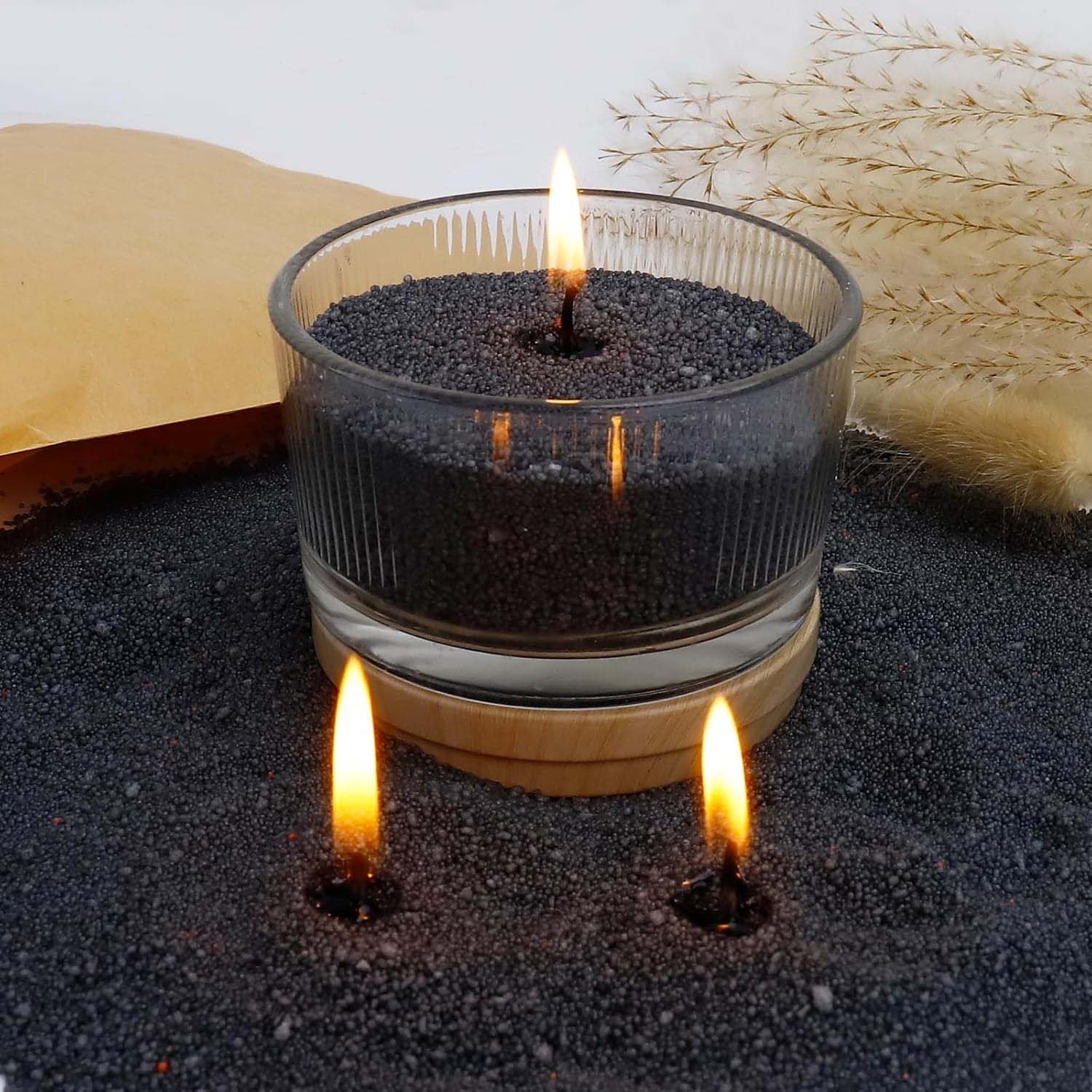 Black Candle Sand with Wick, 2 - đánh giá và giá Candle Making Easy