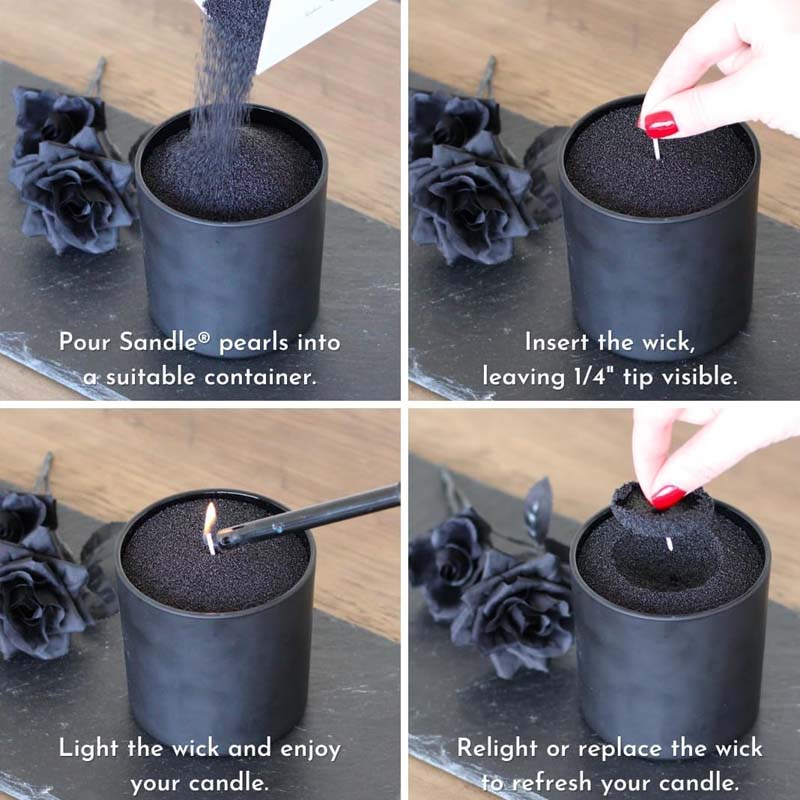 Black Candle Sand with Wick, 2 - đánh giá và giá Candle Making Easy