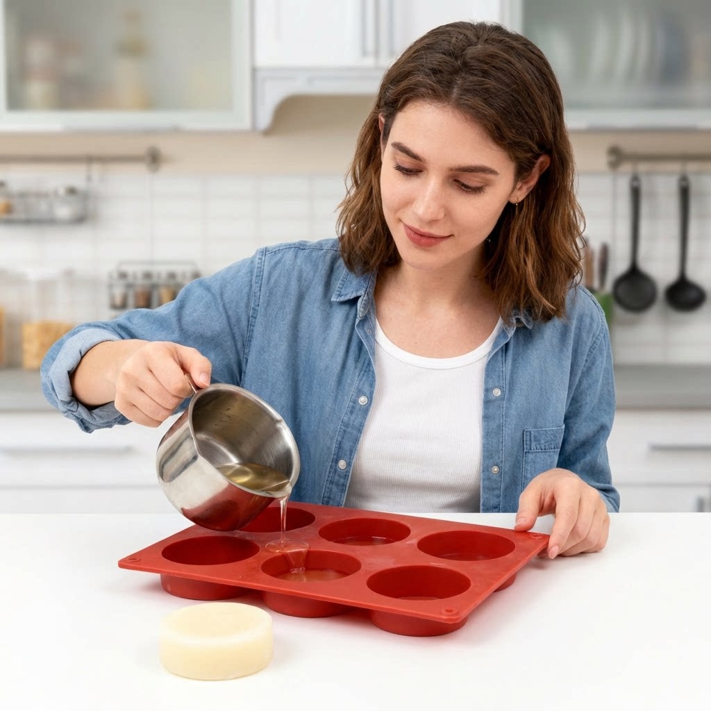 Round Silicone Soap Mold DIY H - đánh giá và giá Candle Making Easy